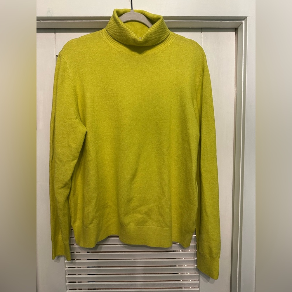 Women’s Chartreuse Turtleneck Sweater